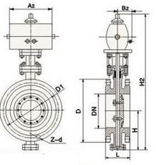 d643h不锈钢气动蝶阀