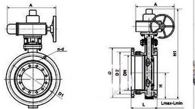 电动伸缩蝶阀结构图