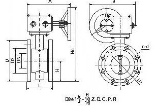 d341x不锈钢软密封蝶阀结构图